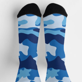 Camouflage Blue Socks Socken