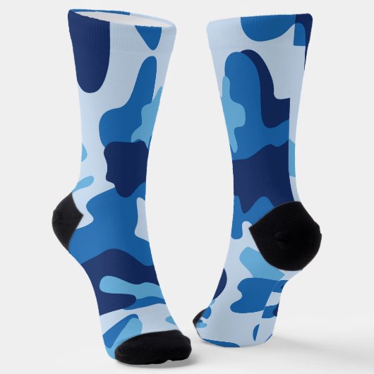 Camouflage Blue Socks Socken (Gewinkelt)