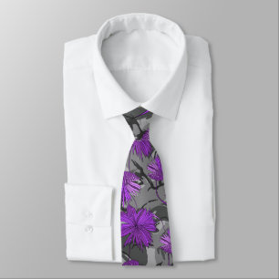Camouflage Blume Blumengrau, beidseitig bedruckt Krawatte