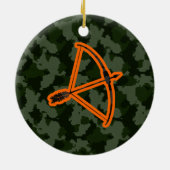 Camouflage-Bogenschießen Keramik Ornament (Hinten)