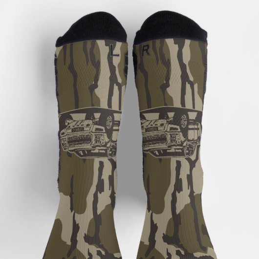Camouflage Bottland LKW Off Road Jagd Camouflage Socken (Oben)