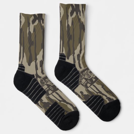 Camouflage Bottland LKW Off Road Jagd Camouflage Socken (Rechts)