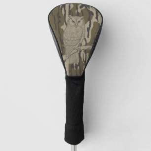Camouflage Bottland Owl auf Zweig Vintag Golf Headcover
