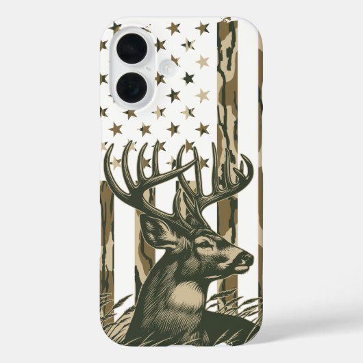 Camouflage Bottomland Amerikanische Flagge Hirschj Case-Mate iPhone Hülle (Rückseite)