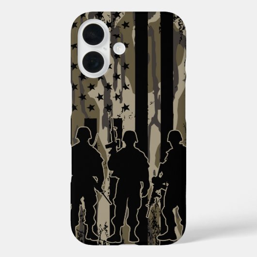 Camouflage Bottomland - Amerikanische Flagge & Sol Case-Mate iPhone Hülle (Rückseite)