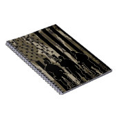Camouflage Bottomland - Amerikanische Flagge & Sol Notizblock (Rechte Seite)