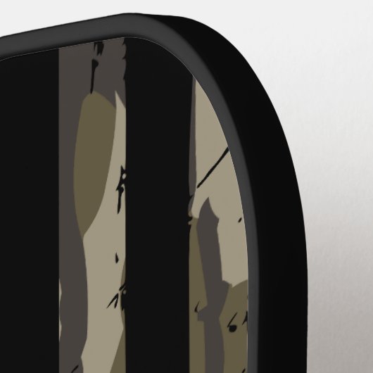 Camouflage Bottomland - Amerikanische Flagge & Sol Pickleball Schläger (Linke Seite)