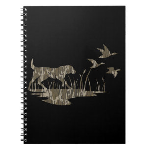 Camouflage Bottomland Hunde und Enten Notizblock