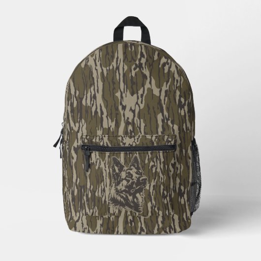 Camouflage Bottomland Silhouette Bedruckter Rucksack (Vorderseite)
