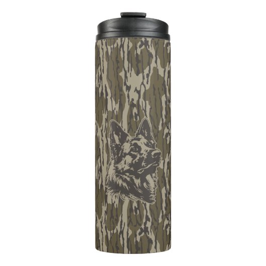 Camouflage Bottomland Silhouette Thermosbecher (Vorderseite)
