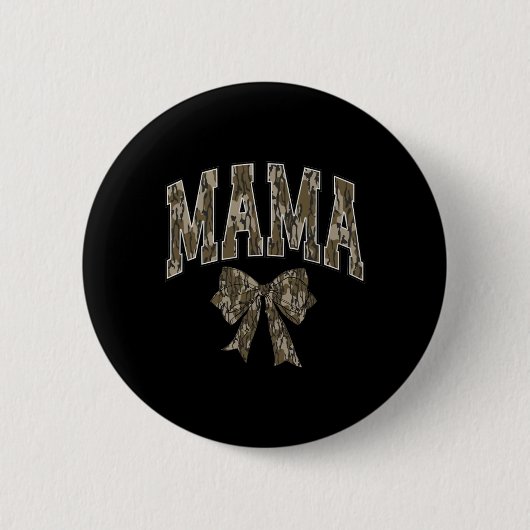 Camouflage Bow Coquette Mama Mama Dove Saison Jagd Button (Vorderseite)