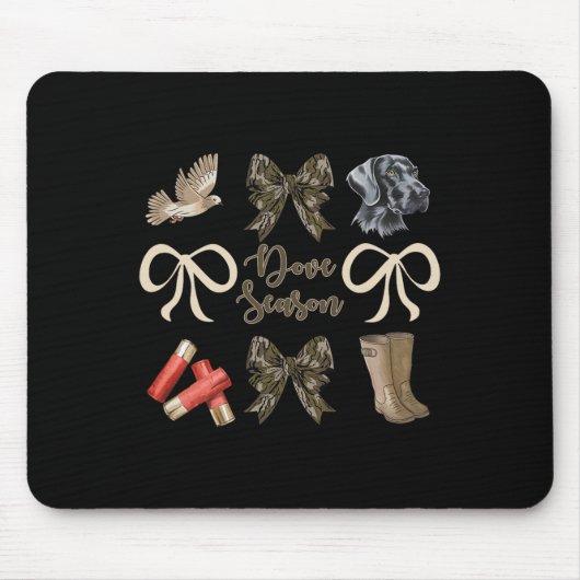 Camouflage Bow Coquette Taubensaison Jagd Taubenjä Mousepad (Vorne)