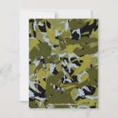 Camouflage Boys Geburtstagsparty-Invititation Einladung (Rückseite)
