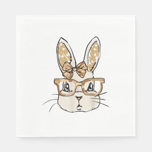 Camouflage Brille Camouflage Krawatte Bow Bunny Fa Serviette (Vorderseite)