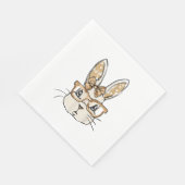 Camouflage Brille Camouflage Krawatte Bow Bunny Fa Serviette (Ecke)