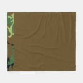 Camouflage Brown Fleece Blanket (Vorderseite (Horizontal))