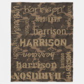 Camouflage Brown personalisiert Fleecedecke (Vorderseite)