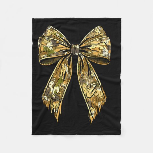 Camouflage Camo Bow Hunting Girl Fleecedecke (Vorderseite)