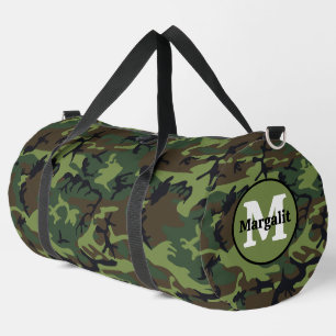 Camouflage Camouflage Army Monogram Large Duffel B Duffle Bag