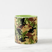Camouflage Camouflage Bigfoot Gemustert Jagd Zweifarbige Tasse (Mittel)