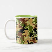 Camouflage Camouflage Bigfoot Gemustert Jagd Zweifarbige Tasse (Links)