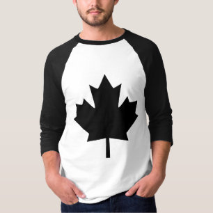 Camouflage Camouflage Black Maple Leaf T-Shirt