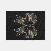 Camouflage Camouflage Bow Camouflage Coquette Bow  Fleecedecke (Vorderseite (Horizontal))