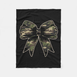 Camouflage Camouflage Bow Camouflage Coquette Bow Fleecedecke