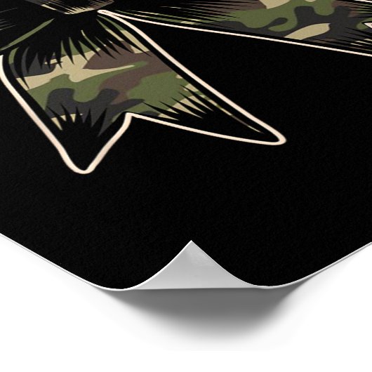 Camouflage Camouflage Bow Camouflage Coquette Bow  Poster (Ecke)