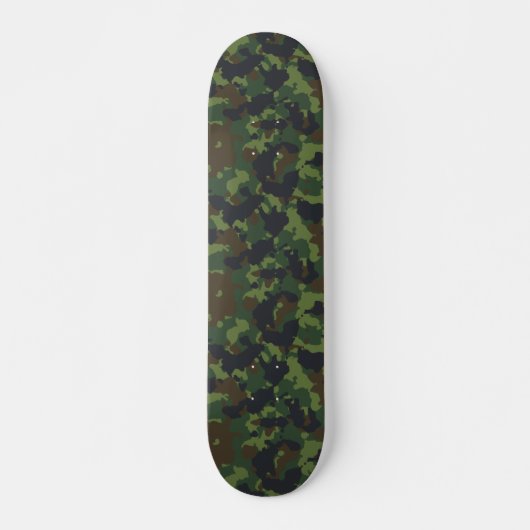 Camouflage Camouflage Brown Green Army Woodland Skateboard (Vorne)