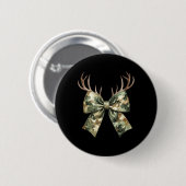 Camouflage Camouflage Coquette Bow Jagd Hirschjäge Button (Vorne & Hinten)