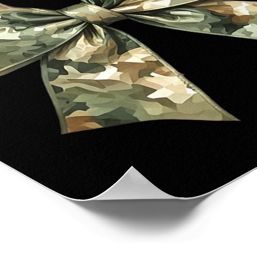 Camouflage Camouflage Coquette Bow Jagd Hirschjäge Poster (Ecke)