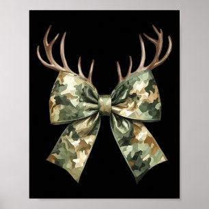 Camouflage Camouflage Coquette Bow Jagd Hirschjäge Poster
