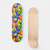 Camouflage Camouflage Fun Regenbogen Skateboard (Vorderseite)