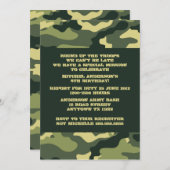 Camouflage Camouflage Geburtstagsparty Einladung (Vorne/Hinten)