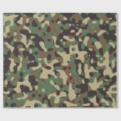 Camouflage Camouflage Green Brown Beige Heer Milit Geschenkpapier (Flach)