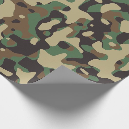 Camouflage Camouflage Green Brown Beige Heer Milit Geschenkpapier (Ecke)