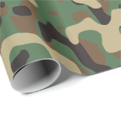Camouflage Camouflage Green Brown Beige Heer Milit Geschenkpapier (Rolleneckpunkt)