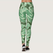 Camouflage Camouflage Grün Gelb Leggings (Rückseite)