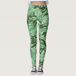 Camouflage Camouflage Grün Gelb Leggings