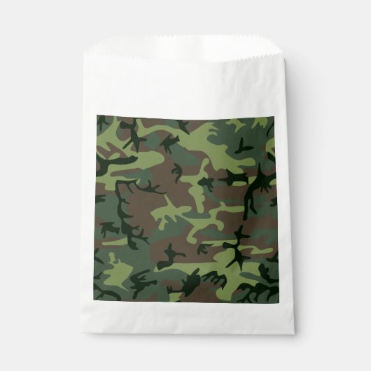 Camouflage Camouflage Grünbraunes Muster Geschenktütchen (Vorderseite)