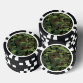 Camouflage Camouflage Grünbraunes Muster Pokerchips (Stapel)
