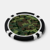 Camouflage Camouflage Grünbraunes Muster Pokerchips (Einzeln)