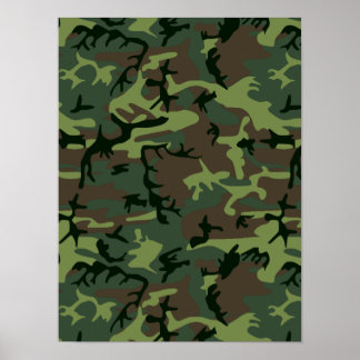 Camouflage Camouflage Grünbraunes Muster Poster