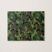 Camouflage Camouflage Grünbraunes Muster Puzzle (Horizontal)