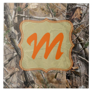 Camouflage Camouflage Hunting Real Monogram Displa Fliese