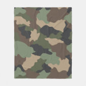 Camouflage Camouflage Khaki Green Tan Black Brown Fleecedecke (Vorderseite)