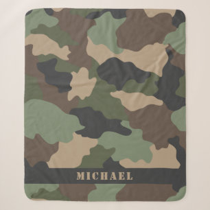 Camouflage Camouflage Military Khaki Green Tan Mon Sherpadecke