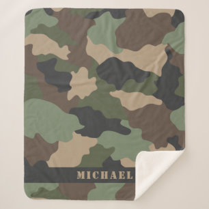 Camouflage Camouflage Military Khaki Green Tan Mon Sherpadecke