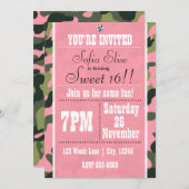 Camouflage Camouflage & Pink Geburtstagsparty Einl Einladung (Vorne/Hinten)